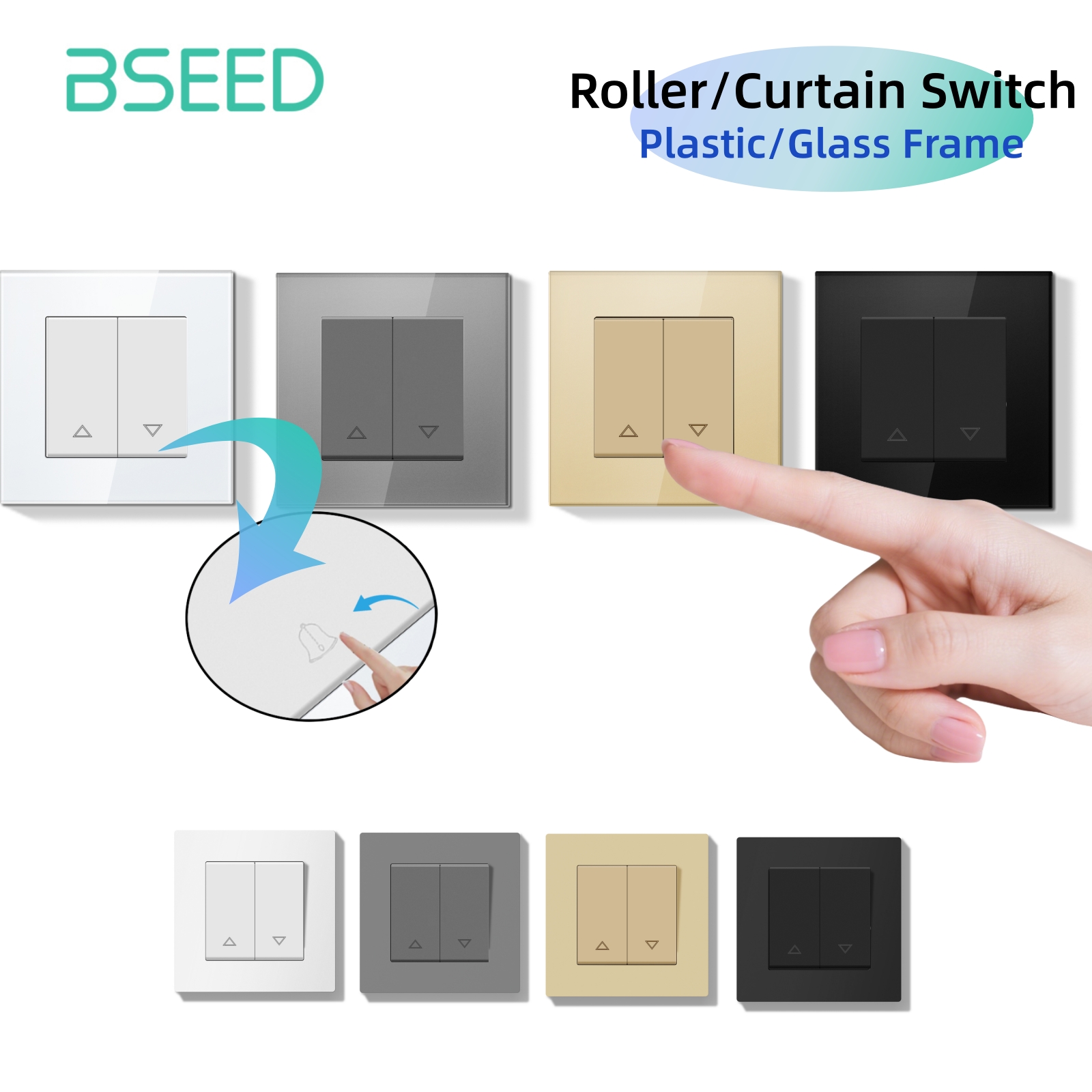 Smart Home Yellow - Interruptor Mecánico para Cortinas Serie E