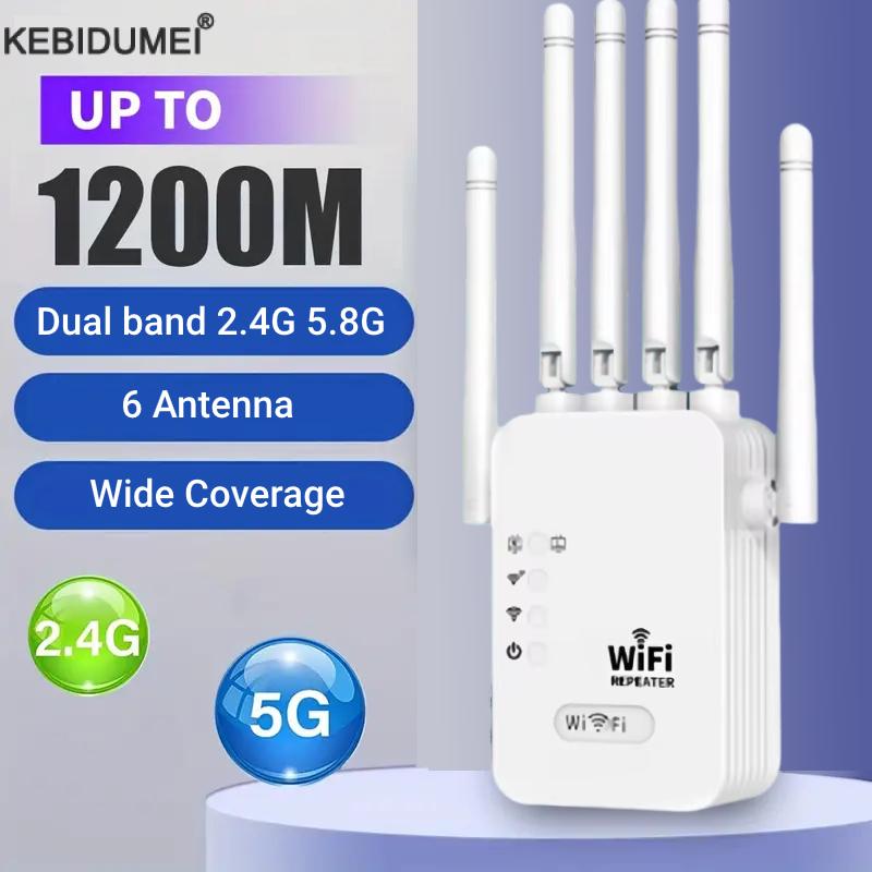 Smart Home Router - Repetidor WiFi inalámbrico de 1200Mbps, enrutador