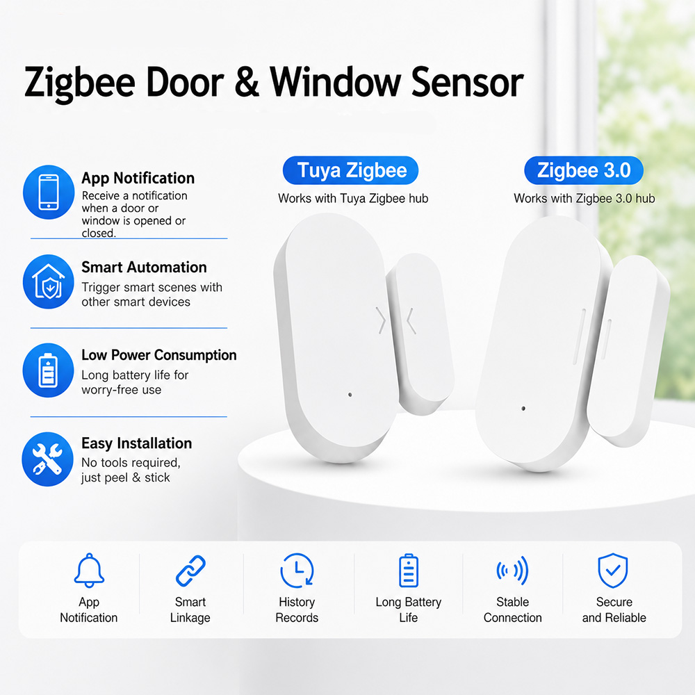 Wireless Door Sensor - Sensor de Puerta y Ventana Zigbee