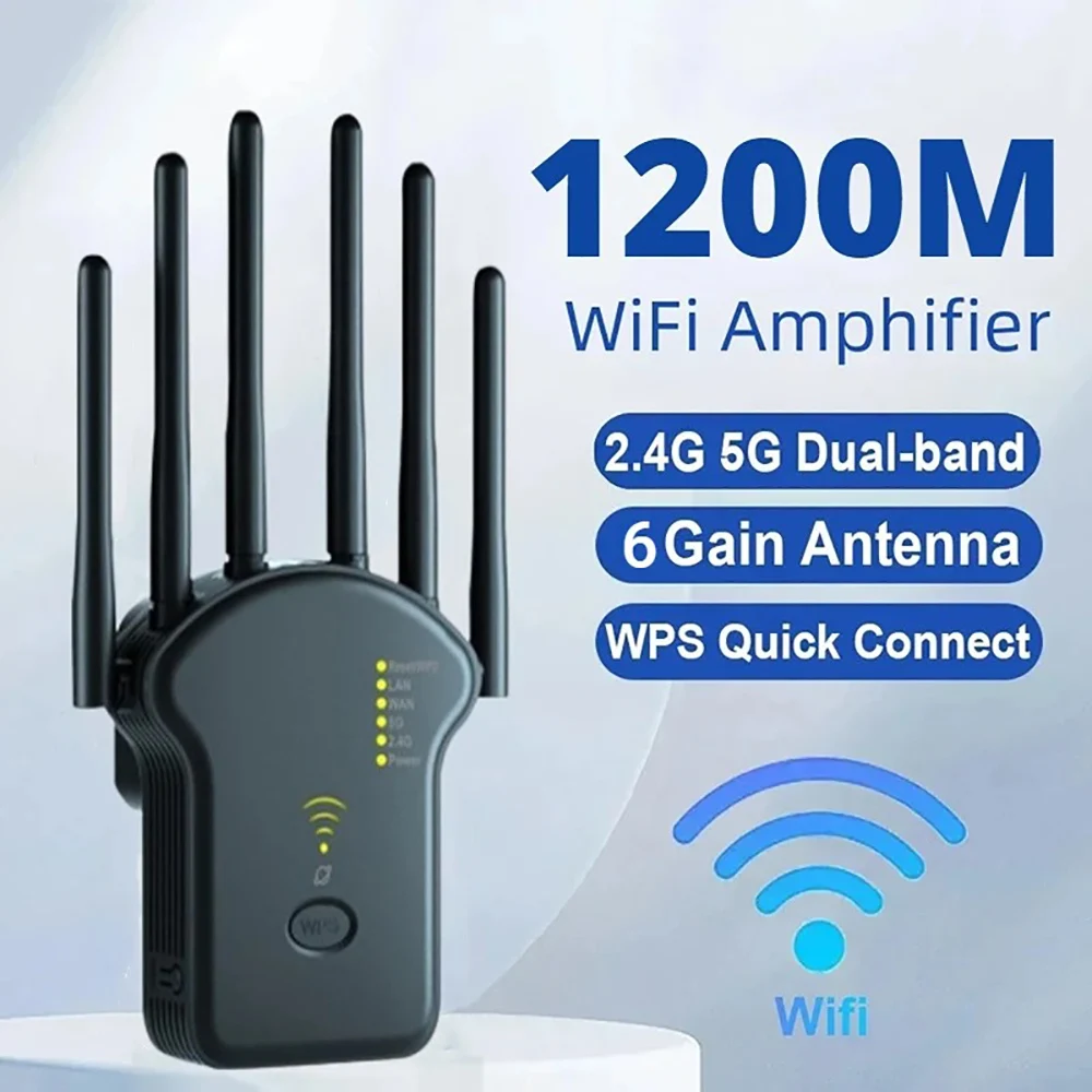 Smart Home Router - Repetidor WiFi enrutador inalámbrico 1200Mbps 2,4G