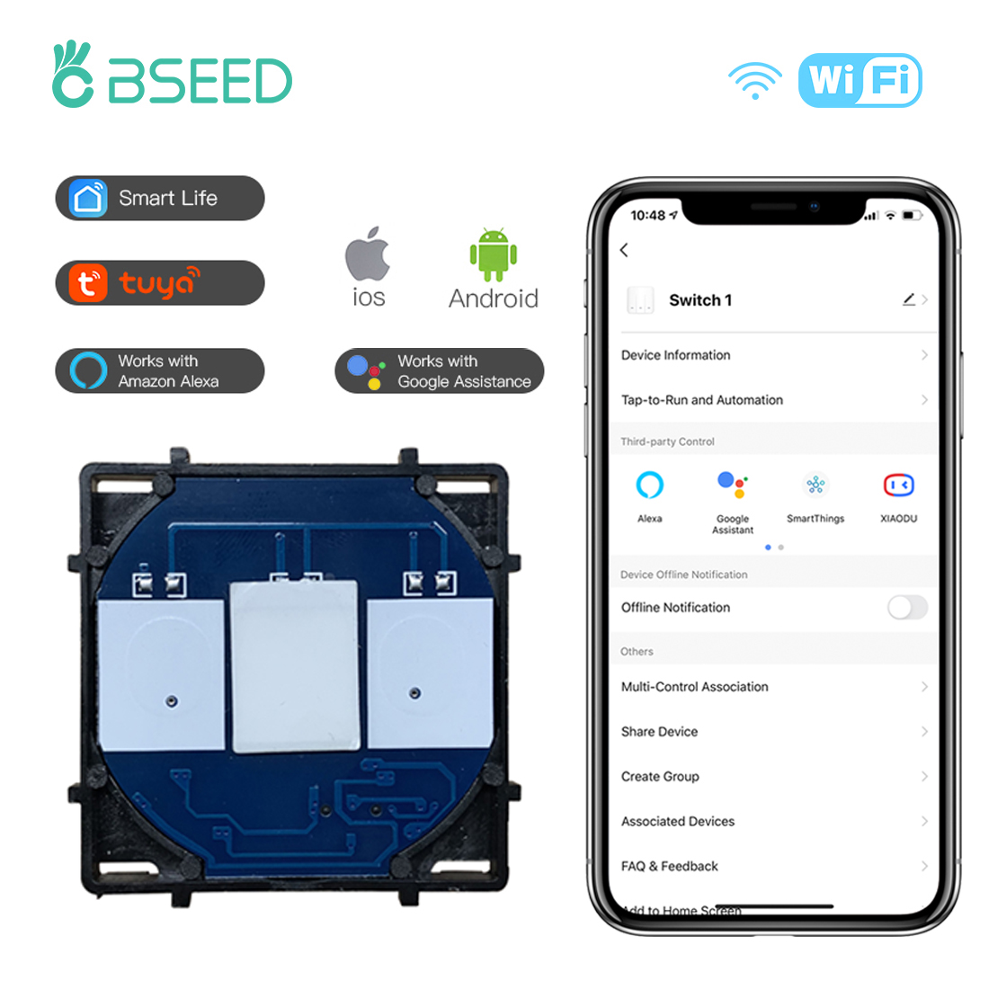 Smart Home Yellow - BSEED interruptor táctil inteligente función llave
