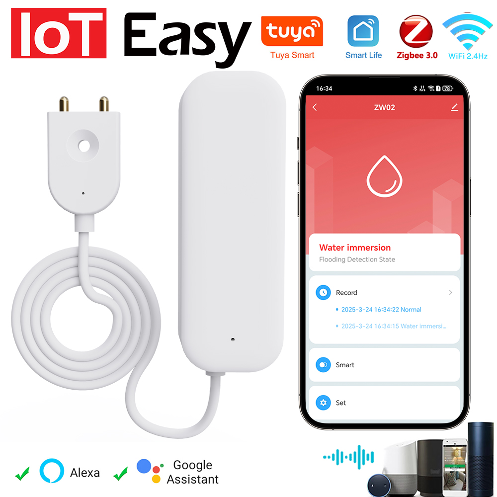 Smart Home Network - Tuya WiFi ZigBee Sensor de agua
