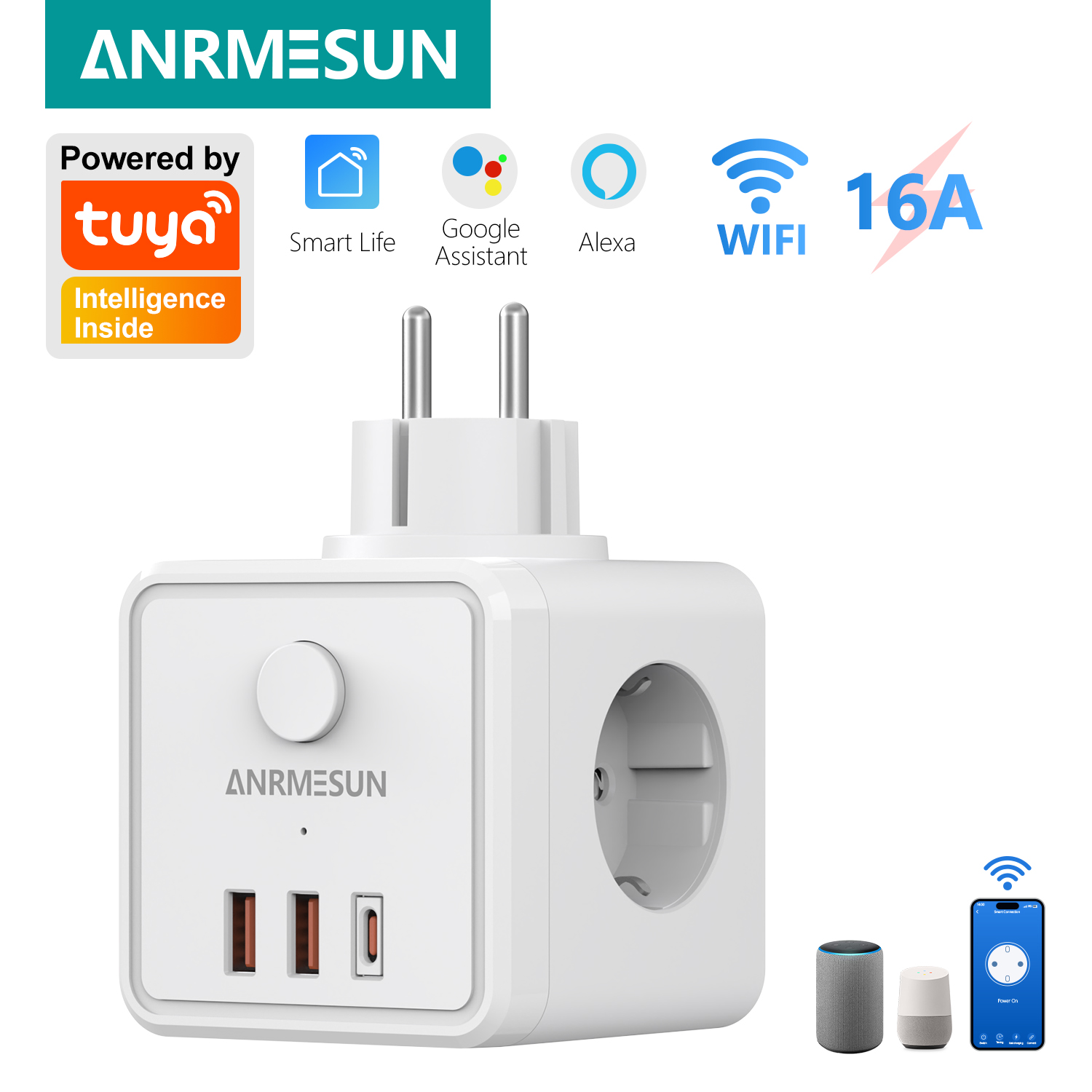 Smart Home Or Smart Home - Enchufe de Carga Inteligente WiFi con