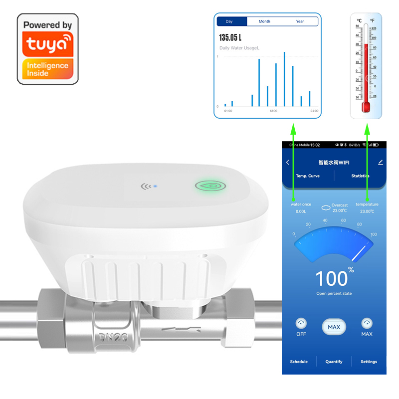 Smart Home Setup - Tuya-válvula de agua inteligente con WiFi,