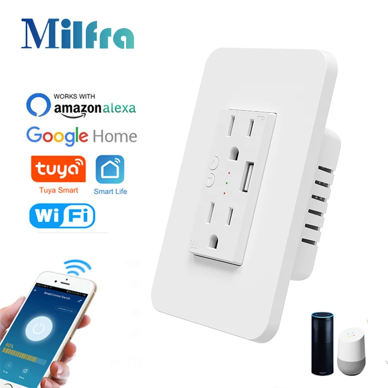 Smart Outdoor Plug - Milfra-enchufe inteligente Wifi de doble pared,