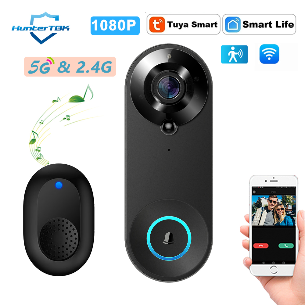 Smart Home Battery Camera - Videoportero WiFi 5G 2.4G, Cámara Inalámbrica