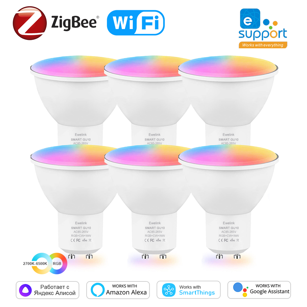 Smart Home Yellow - Bombilla LED inteligente ZigBee GU10, foco