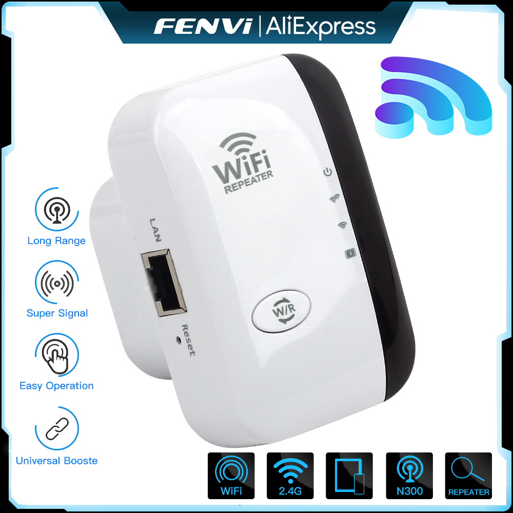 Smart Home Network - Repetidor WiFi inalámbrico FENVI 300Mbps 2,4