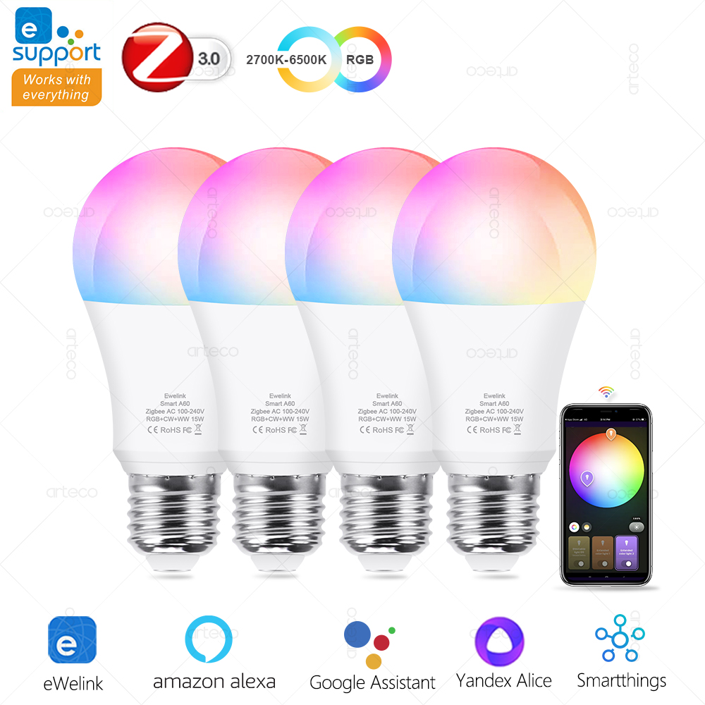 Smart Home Yellow - 15W 18W E27 Zigbee bombillas inteligentes
