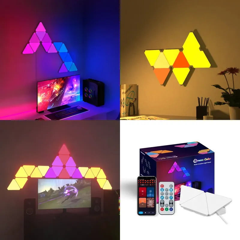 Smart Home Setup - Luces LED triangulares Banqcn para juegos,