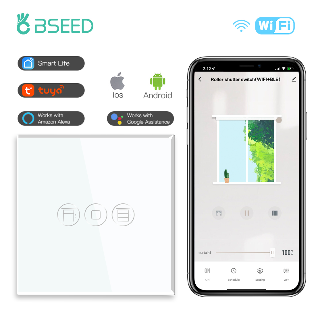 BSEED-Interruptor de persiana  - Smart Home Yellow reseña y precio