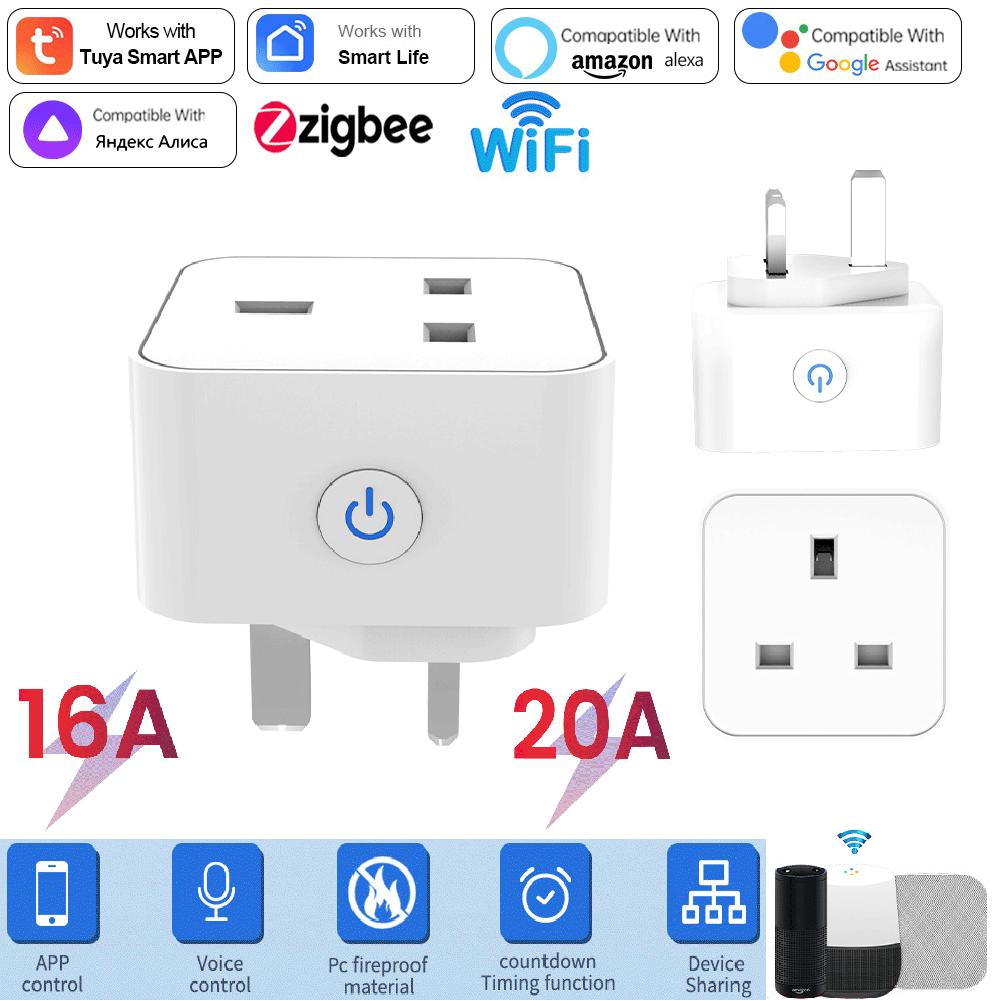 Enchufe Inteligente Tuya 16A/2 - Smart Home Or Smart Home reseña y precio