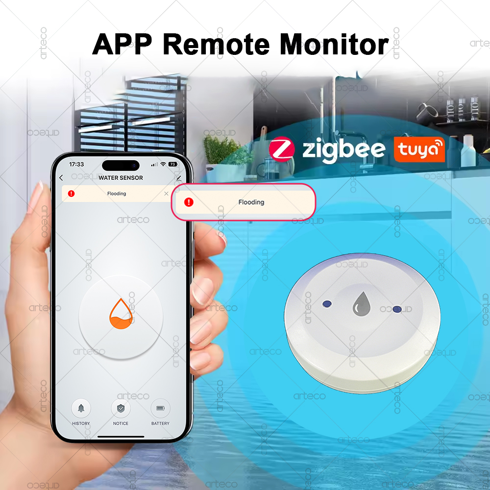Tuya-Sensor de agua inteligent - Smart Home Setup reseña y precio