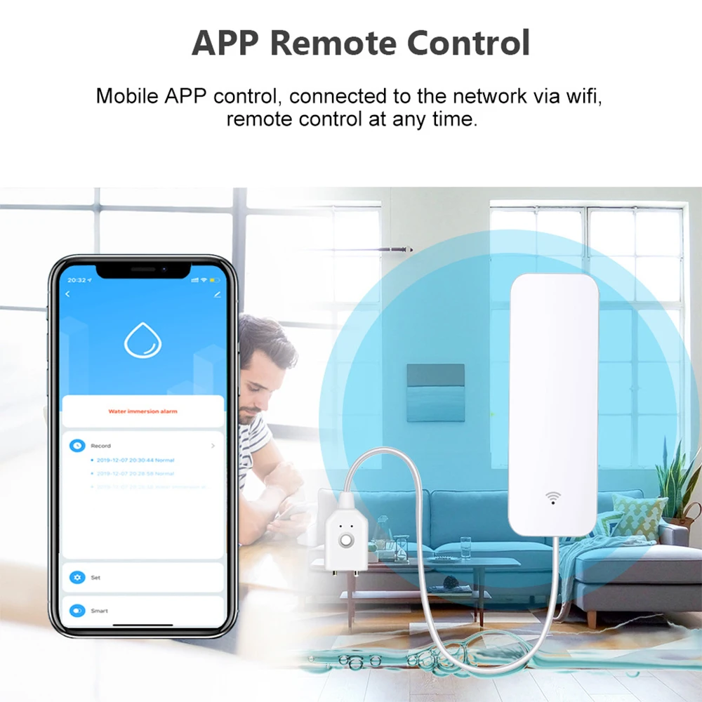 Tuya WiFi Zigbee Sensor de agu - Smart Home Network reseña y precio