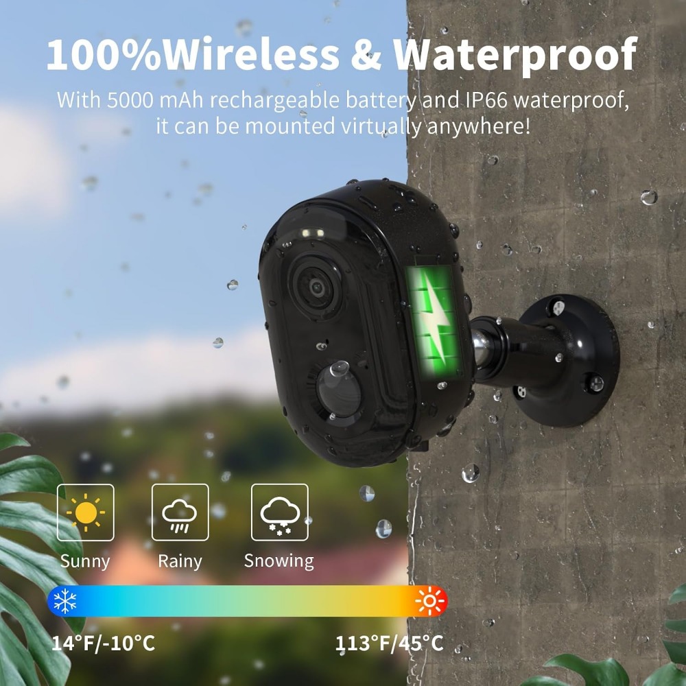 Cámaras de Seguridad para Exte - Smart Home Battery Camera reseña y precio